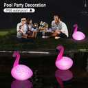 Floating Pool Lights Pack of 2, Solar Flamingo Pool Lights Waterproof, Glow in The Dark Solar Floating Pool Lights, Inflatable Floating Lights for Pool Wedding Party Decorations