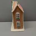Raz Imports Gingerbread Lighted Christmas House with Trees 13 Inch
