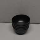 HOTEC BPA Free Unbreakable Wheat Straw Cereal Bowls - Microwave & Dishwasher Safe Soup and Salad Bowls, Set of 5, 26oz, Black