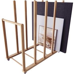 Art Storage Rack, Art Canvas Storage, Art Drying Rack, Canvas Boards Rack Art Storage with Handle & Caster Wheels for Drawing Board, Panel, Paper Pad for Art Studios, Artworks, Gallery