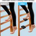 Dorm Bed Ladder Foot Support  Non-Slip Silicone Step Pad for Loft Beds, Dorm Beds, and Bunk Beds, Compatible with 0.77 Inch Round Rails, Fits Most College Dorm Bed Ladders, Protects Your Feet