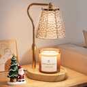 Candle Warmer Lamp with Timer Dimmable, Height Adjustable Wax Melt Warmer for Home Decor & New Home Bedroom, Vintage Candle Lamp for Scented Wax Jar Candles with 2 Bulbs, Birthday Gift for Women & Moms