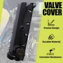 Right Side Aluminum Engine Valve Cover Compatible with Ford F-150 F-250 F-350 E-350 Super Duty Excursion 2000-2007 4.6L 5.4L 6.0L 6.8L V8 Replace 7L3Z6582B 7C3Z6582A