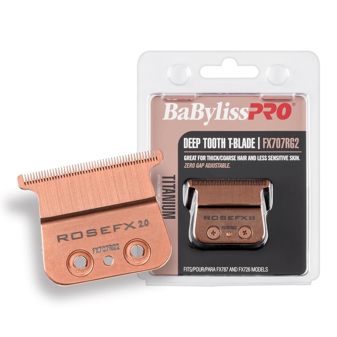 BaBylissPRO Replacement Blades, Deep-Tooth T-Blades for Outlining Hair Trimmers