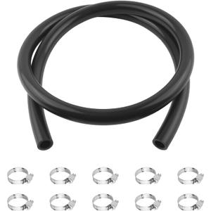 5Ft 5/8 Car Heater Hose with 10PCS Clamps,ID 16mm & OD 24mm Coolant Hoses to Transport Air/Water,Straight Car Accessories 5/8 Silicone Heater Hose Working Pressure 250 PSI