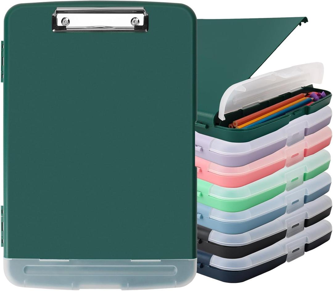 SFLHHDM Clip Boards 8.5x11 with Storage, Heavy Duty Storage Clipboard, Nursing Clipboards Folder with Pen Holder, Clipboards with Low Profile Clip, Nurse Clipboard Binder Case for Classroom