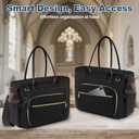 Large Bible Bag Bible Case Cover for Women with Shoulder Strap, Bible Study Supplies Journaling Kit Carrying Case with 75 Bible Tabs, 12 Highlighters and 5 Gel Pens, Christian Gifts for Women, Black