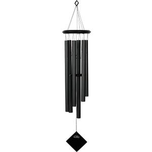 Woodstock Chimes Pluto Wind Chime for Outside 37" Black Wood Medium Tone Sound for Outdoor Garden, Patio, Porch Decor Gifts, Encore Collection, DCKK37