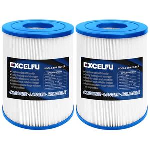 EXCELFU Spa Filter Replaces PRB25SF, Unicel C-4405, Marquis 20342, Filbur FC-2387, PRB25SF-PAIR, Rainbow DSF 50, R172464, APCC7062, CMP 25392-000-100, 17-2464, 817-5010 Hot Tub Filter 2 Pack