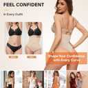 SIMIYA Thong Shapewear Tummy Control for Women High Waist Stay-Put Body Shaper Girdle Compression Stomach Shapewear Thong L