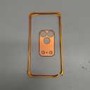 for iPhone 17 Pro Max Bumper Case Slim Thin Aluminum Metal Framelees Minimalist Borderless Design with Camera Lens Protector Shockproof Protective Cover for Men Women, Orange