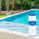 Cryspool 07069 Filter Compatible with Clean & Clear Plus 320, CCP320, PCC80-PAK4, R173573, 817-0081, C-7470, FC-1976, 480 Sq. Ft Pool Filter Cartridge, 4 Pack