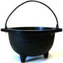 Cast Iron Cauldron w/Handle, Ideal for smudging, Incense Burning, Ritual Purpose, Decoration, Candle Holder, etc. (6" Diameter Handle to Handle, Inside Diameter 4 1/8")