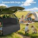 ALLANSING Dog Cargo Liner for Midsize/Large SUV & Minivan - Heavy-Duty 900D Oxford Waterproof Pet Cargo Protector with 3-Sided Zippered All-Round Protection & TPU Suction Cups, Ideal for Dog Travel
