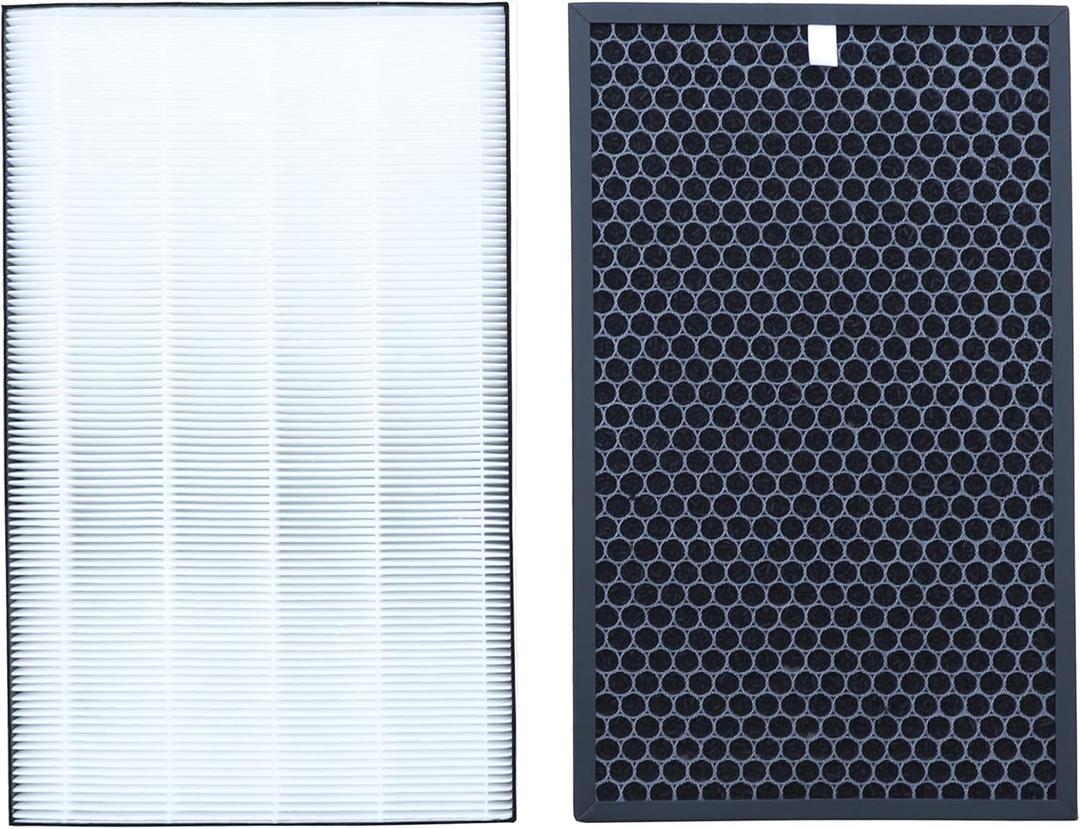 FZ-F50HFE/U FZ-F50DFE Air Purifier Replacement Filter Set Compatible with Sharp FPK50UW FP-K50UFP-J40 FP-JM40 FP-G50 FP-GM50 Air Purifiers, Part FZ-K50HFU FZ-K50DFU,H13 HEPA/Carbon Filter