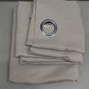 NICETOWN Kitchen Curtains for Decoration, Thermal Insulated Grommet Room Darkening Draperies/Panels for Laundry (Natural, 2 Panels, W42 x L50 inches)