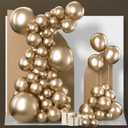 PartyWoo Metallic Gold Balloons 85pcs Different Sizes of 18 12 10 5 Inch Chrome Gold Balloon Arch Kit Garland for Birthday Graduation Baby Shower Wedding Bachelorette Party Decorations Gold-G127