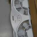 shinic 9" Window Fan Low-Noise Reversible Remote Control 3-Speed, ETL | 3 functions (intake/exhaust/circulate), 3 speeds. Low-noise. Fits 23.5"-37". Remote control, for bathroom & kitchen.