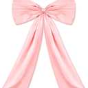 Bow Decor Large Bow for Room, Coquette Giant Ribbon Tie for Birthday Party Backdrop Wall Decor(Pink,24 x 36 Inches)