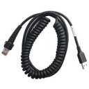 VOTTAN Coiled USB Cable 1900G-HD 1900G-SR 1902G-HD 1300G 1400G Barcode Scanner USB Cables for Honeywell (3M / 9FT Coiled USB Port)