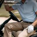 FAIRWIN Men's Golf Belt, Stretch Braided Elastic Woven Casual Jeans Belts 1 3/8" Nylon Web Work Belts for Men (Black, M)