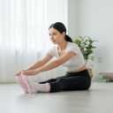 2 Pack Cute Pilates Grip Socks for Women Ruffle Frilly Yoga Socks Non Slip Cotton Crew Sock for Barre Workout