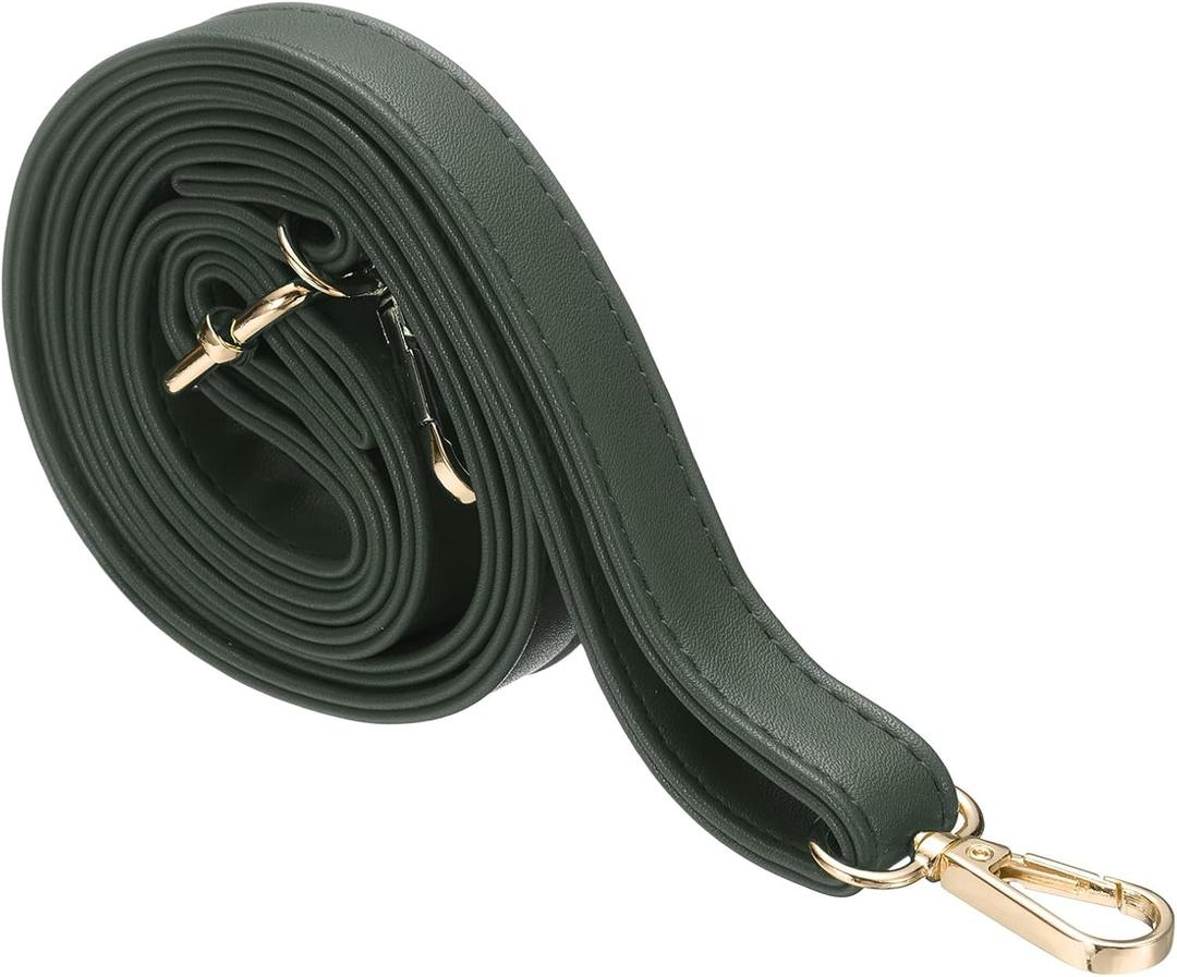 uxcell Leather Purse Strap Replacement Crossbody, 27.6-51.2 Inch Adjustable Bag Strap Purse Straps for Women Crossbody Bags Shoulder Bag Handbag, Dark Green