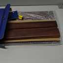 HOSHANHO Magnetic Knife Block 14 x 10 Inches, Double Sided Magnetic Knife Holder Rack for Kitchen Counter, Acacia Wood Magnetic Knife Storage Stand with Knife Sharpener