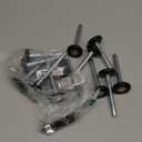 16 Pack Black 2" Nylon Garage Door Rollers, Quiet and Smooth Garage Door Wheels Replacement, High Load, 6200-2RS Double Seals Precision Bearings, 4" Carbon Steel Stem