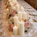 Veiuwa 72 Pack White Pillar Candles Bulk Set, 2x3 2x4 2x6 Inch - 24 Each Size, Dripless Smokeless Clean Burning for Wedding Centerpieces, Home Decor, Church, Romantic Ambiance！