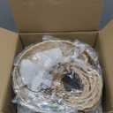 3 Light Plug in Pendant Lights Dome Hanging Lamp with Switch 22 Ft Long Hemp Rope Farmhouse Pndant Light Cord Lighting Fixture DIY Hanging Light