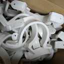 uxcell 100Pcs PVC Pipe Straps, 50mm(2") Plastic Conduit Strap 2 Holes PVC Pipe Mounting Bracket for PVC Pipe Conduit and Cables, White