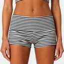KMBANGI Womens Fold Over Shorts Elastic Waist Y2k Lounge Shorts Foldover Cute Pajama Micro Bottoms Mini Shorts Sleepwear