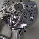 6-Setting Shower Head with Handheld, JDO High Pressure Hand held Shower Head, 4.7 Inch Chrome Detachable Showerhead Set with 59 Inch Stainless Steel Hose and Adjustable Showerhead Holder