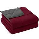 yescool Weighted Blanket for Adults (12 lbs, 60" x 80", Red Grey) Cooling Heavy Blanket for Sleeping Perfect for 110-130 lbs, Queen Size Breathable Blanket with Premium Glass Bead, Machine Washable