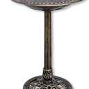 BACKYARD EXPRESSIONS PATIO  HOME  GARDEN 912449-WB Outdoor Garden Bird Bath- Bronze- Weather Resistant Polyresin-30 Inch-Backyard Expressions