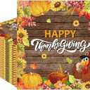 Fitumiw 80Pcs Happy Thanksgiving Paper Napkins Fall Autumn Thanksgiving Harvest Disposable Napkins Turkey Printed Decorative Napkins for Party Supplies Table Decor