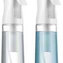 2 Pack Continuous Spray Bottle for hair - 10 Oz Ultra Fine Mist Sprayer | Water Spray Bottle For Hair Mister Spray Bottle | Hair Spray Bottles For Hairstyling, Cleaning, Salons (2pk 10oz)
