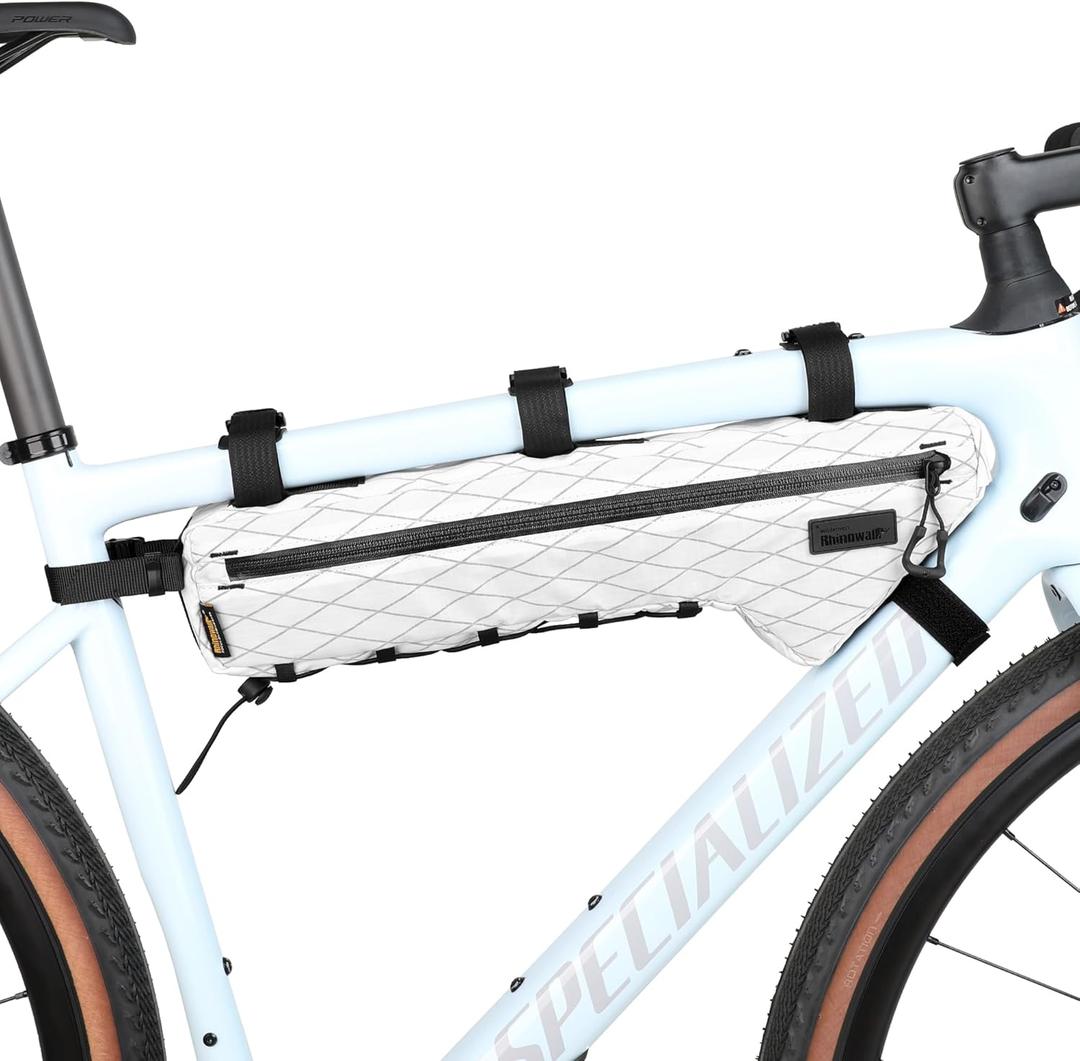 Bicycle Frame Bag Bike Triangle Bag Waterproof Bike Bag 2.4L with Dual Side Mesh Pockets for MTB Road Bike Cycling Commuting and Outdoor Adventures