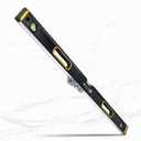 40-Inch/1000mm Magnetic Bubble Level, Dual-View with High Strength Aluminum Alloy Frame, Accuracy 180/45/90 3-Vial Shock Absorbing End Cap, Professional for Leveling & Measuring