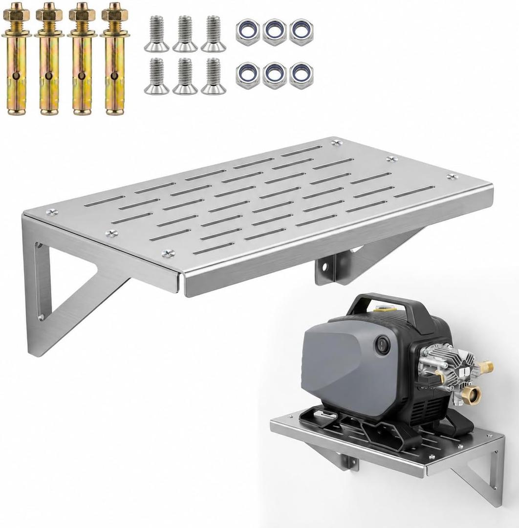 Wall Mount Pressure Washer Shelf, 20 x 10 Inch Power Washer Storage Rack