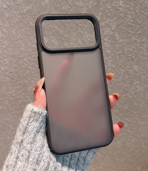 Beyond Military-Grade Protection, Camera Control Button, DIY Buttons, Translucent Matte Slim Thin Shockproof Hard Back Anti-Scratch Phone case for iPhone 17 Pro, Black