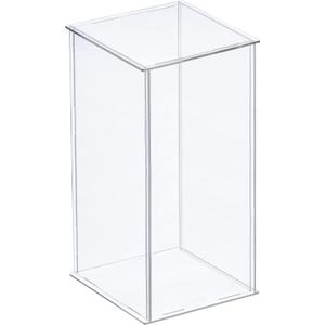 MECCANIXITY Acrylic Display Case Plastic Box Clear Assemble Dustproof Showcase 4.3x4.3x8 Inch for Collectibles Items