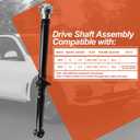 976-063 Rear Complete Drive Shaft Prop Shaft Driveshaft Assembly Compatible with BMW E53 X5 2004 2005 2006, AWD Automatic Transmission, Replace OE 65-7017, 976-063, 26107524364, 26107549298