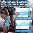21pcs Precut Kinesiology Tape for Knees, Breathable Cotton Kinetic Knee Support Tape Waterproof Athletic Muscle Elastic Strips Stickers Stability and Muscle Support Patches