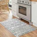 2 x GRANNY SAYS 2x3 Entryway Rug, Vintage Indoor Doormat for Entrance, Small Area Rug Non Slip Washable, Stain & Fade Resistant Soft Rug Runner for Kitchen, Bedroom, Farmhouse Carpet for Decor (Grey)