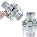 QWORK Iron Air Hose Fitting, 1/2" NPT Female Ends, Universal Fitting, 2 Pack