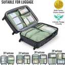 Veken 10 Set Packing Cubes for Travel Essential, Suitcase Organizer Bags in 4 Sizes, Carry-On Luggage Accessories with Large Laundry & Hanging Toiletry Bag, Must-Have for Airplane, Road Trip & Camping