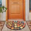 ubdyo Half Circle Door Mat Outdoor Entrance, 36" x 24"
