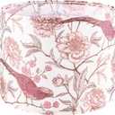 GOSO Medium Lampshade Polyester Fiber Printing Flowers and Birds Drum Lamp Shade For TableLamp,Floor Lamps,Diy Pendant Light,Wall Hanging,13 "Top x 13" Bottom x 10 "High(Spider) - Assembly Required